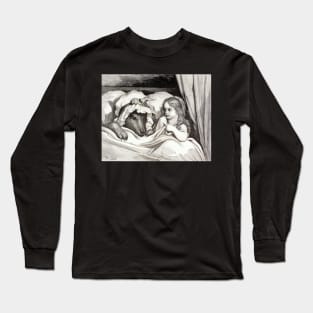 Gustave Dore - What Big Teeth You Have - Red Riding Hood Long Sleeve T-Shirt